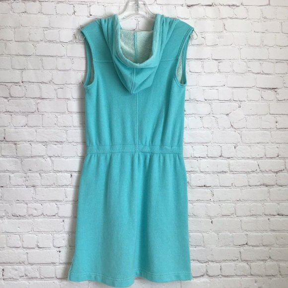 Eddie Bauer Hooded Terrycloth Swimsuit Cover up Dress M Pullover Sleeveless - Picture 3 of 6